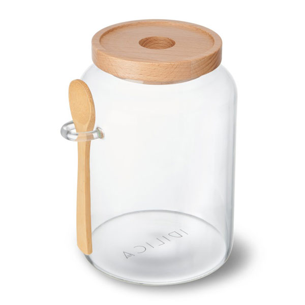 1200ml Idilica Glass Storage Jar With