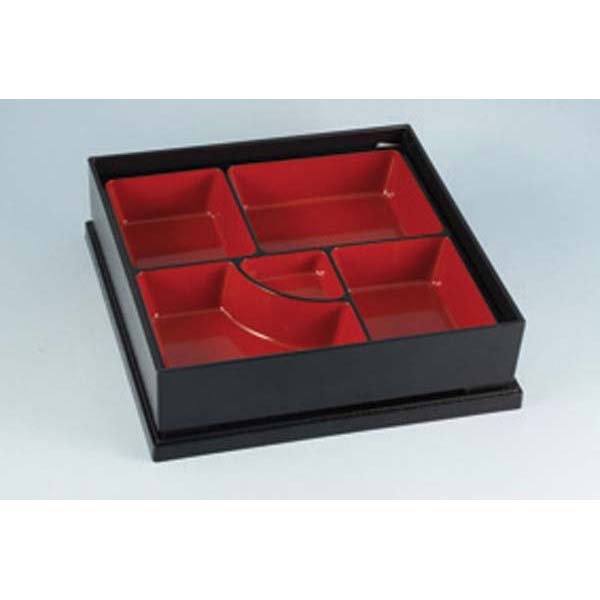 25cm 5 Compartment Square Bento Box