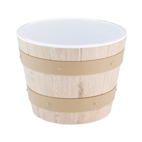 6.5l Tura Melamine Crock White/Wood