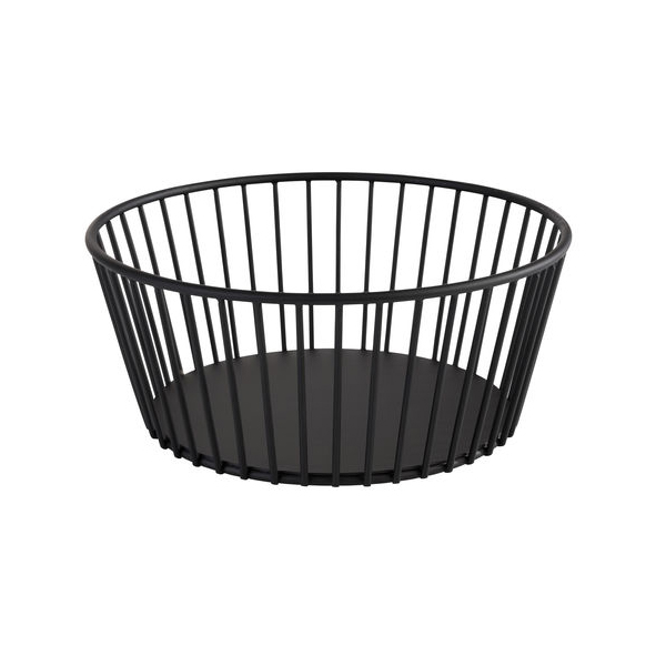 20cm Round Urban Metal Basket Black