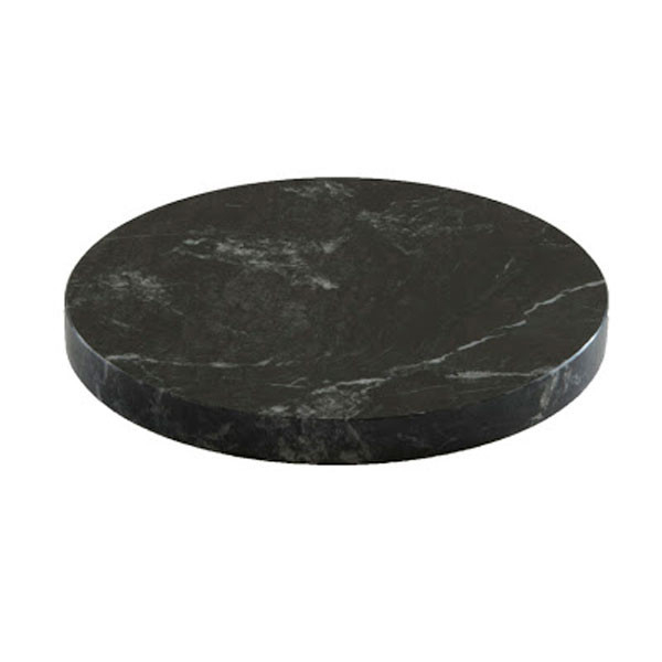 218x25mm Tilt Marble Round Plinth Grey