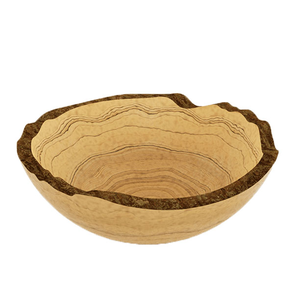 310x120mm Tilt Wood Bowl Rustic Olive