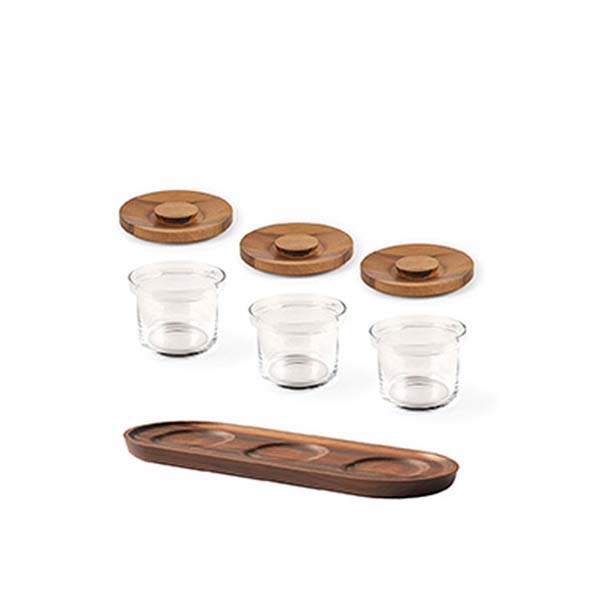 450x145x15mm/17oz Tilt Glass Jar Set