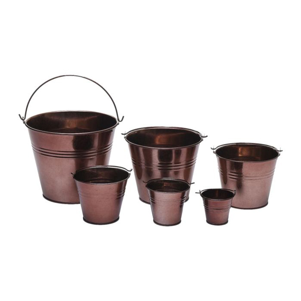 5.4cm Metal Bucket Bronze