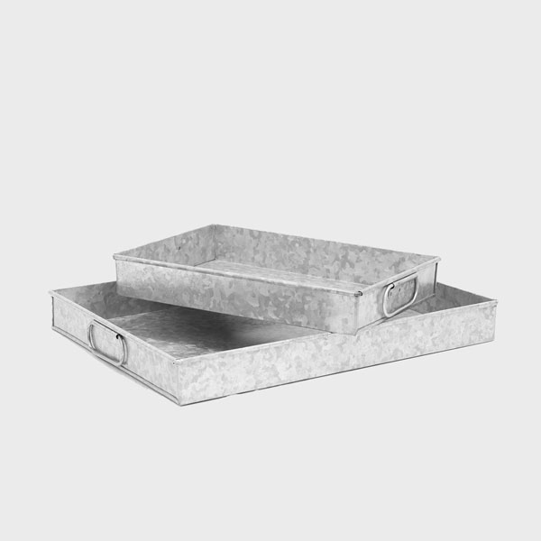 340x225x50mm Railton Galvanised Metal Tray