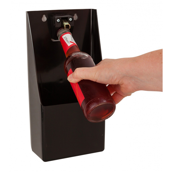 Stand Up Bottle Opener & Catcher Black