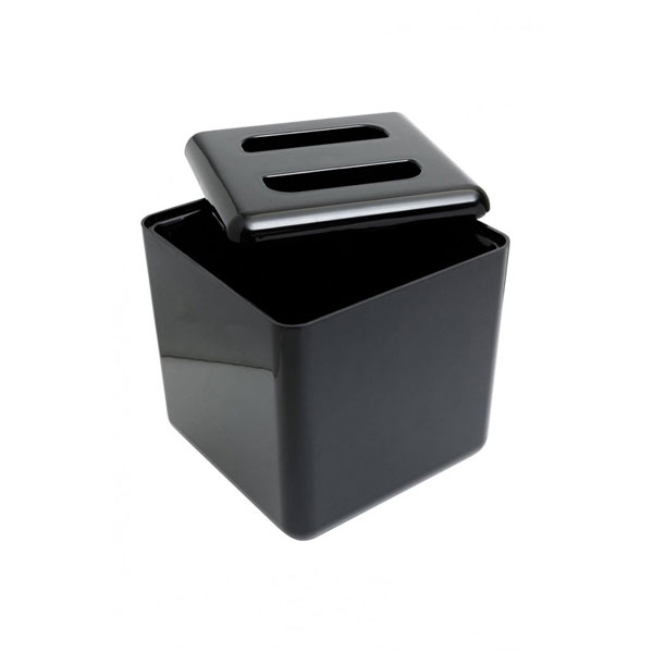 6pt Square Ice Bucket Black