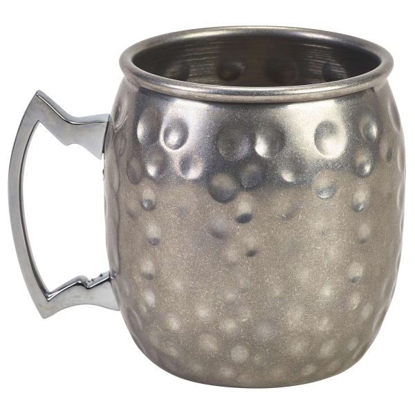 14oz Vintage Hammered Barrel Mug S/Steel