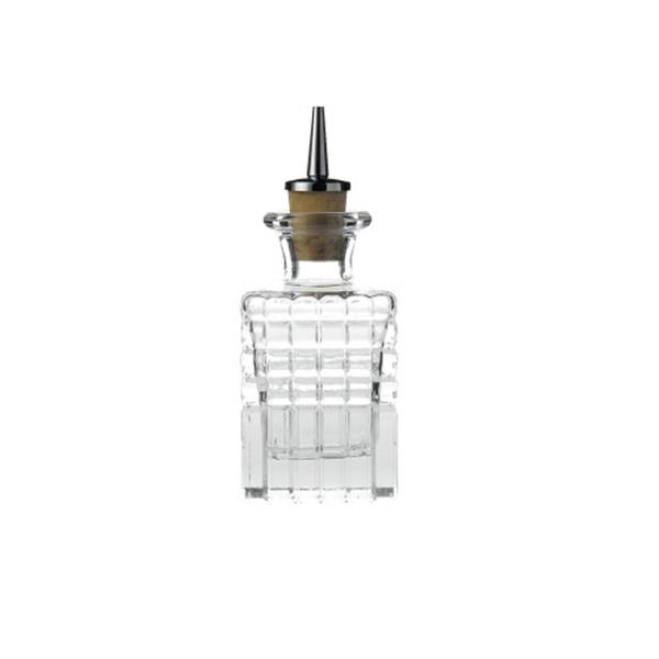 3.5oz Cut Glass Square Dash Bottle