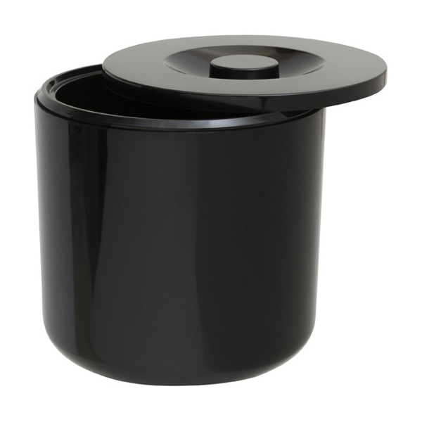 7pt Round Ice Bucket Black