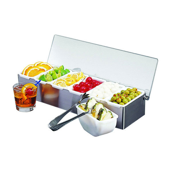 6 Part Condiment Dispenser S/Steel