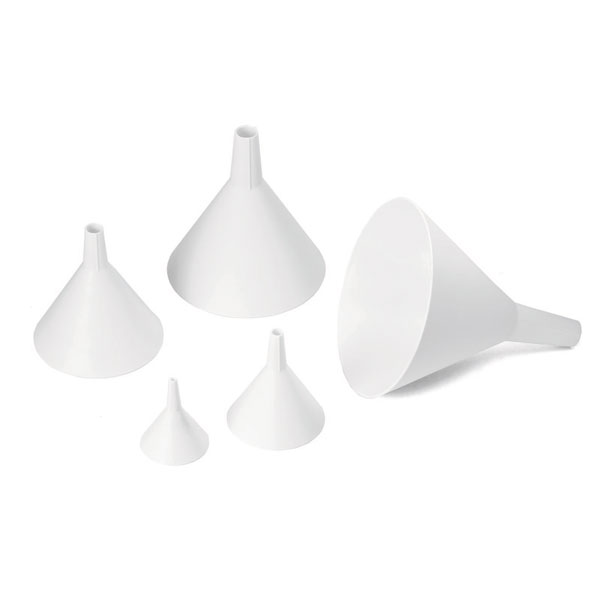 2,3,4,5&6&quot; 5 Piece Plastic Funnel Set