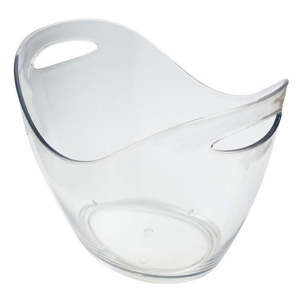 Acrylic Oval Drinks Pail Clear