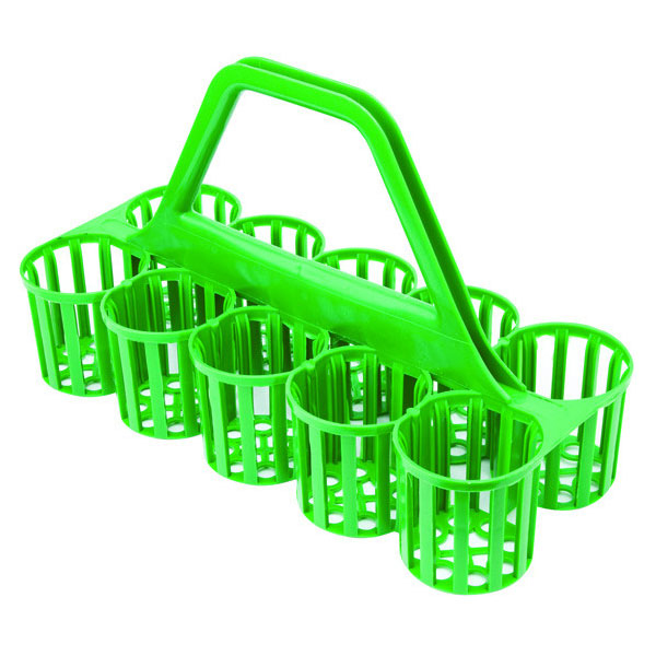 10 Hole Plastic Glass/Bottle Carrier Black