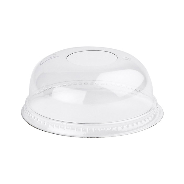 Smoothie Lid Domed With Hole Pet