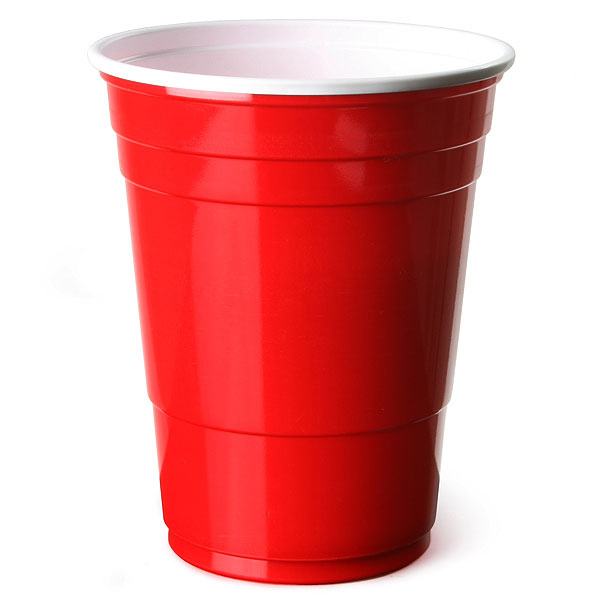 16oz Plastic Party Cup Red