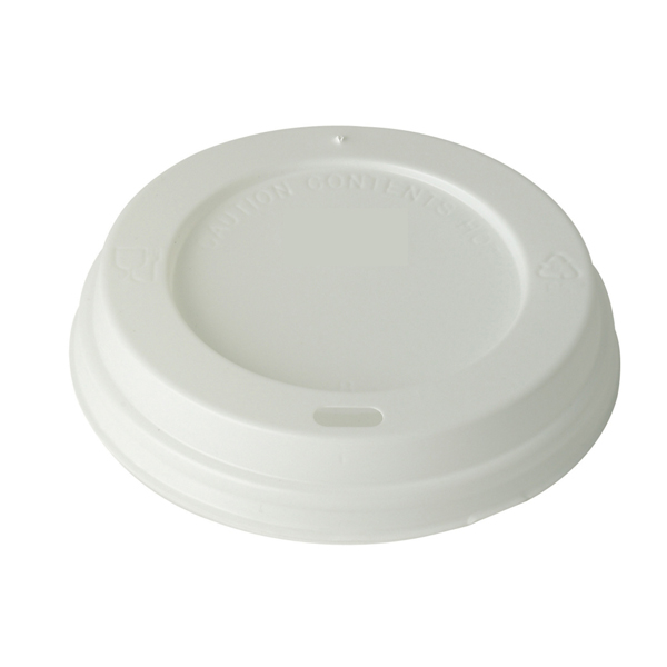 Domed Sip-Thru Lid Fits 8oz Cups White