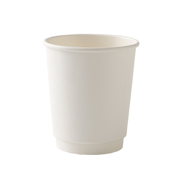 1163-04 8oz Double Wall Hot Cup White