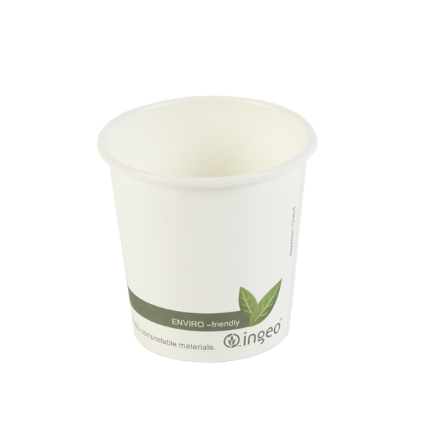 4oz Pla Compostable Hot Drinks Cup White