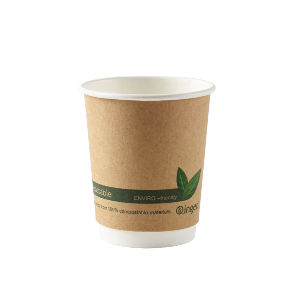 8oz Kraft Compostable Pla Double