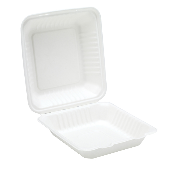 235x230mm Bagasse Clamshell Meal Box