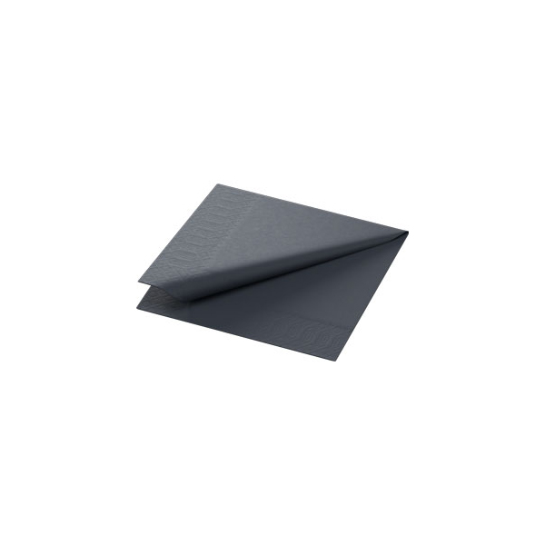 24cm Duni 3ply Cocktail Napkin Black