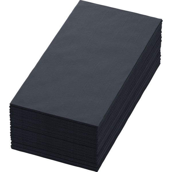 40cm Bio Dunisoft 8 Fold Napkin Black