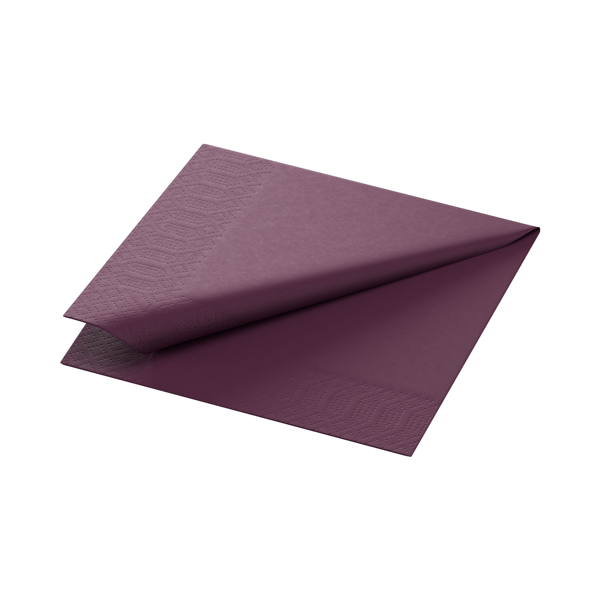 24cm Duni 2ply Cocktail Napkin Plum