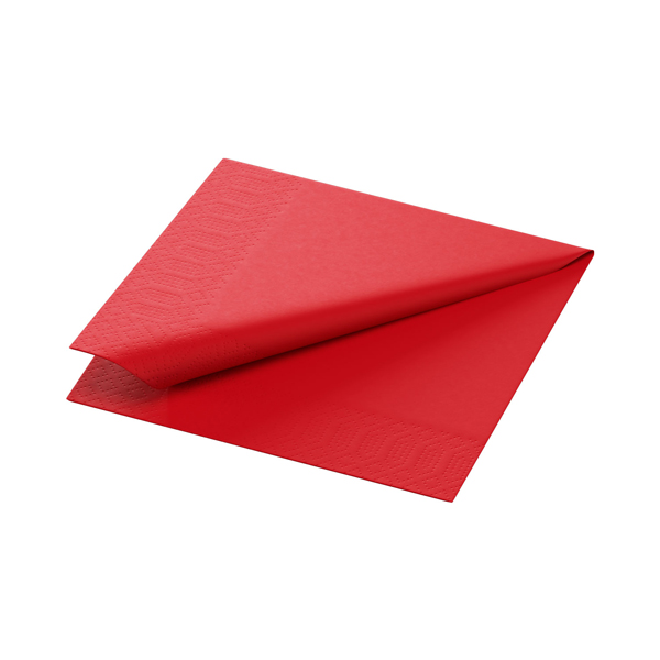 24cm Duni 2ply Cocktail Napkin Red