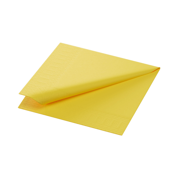 24cm Duni 2ply Cocktail Napkin Yellow