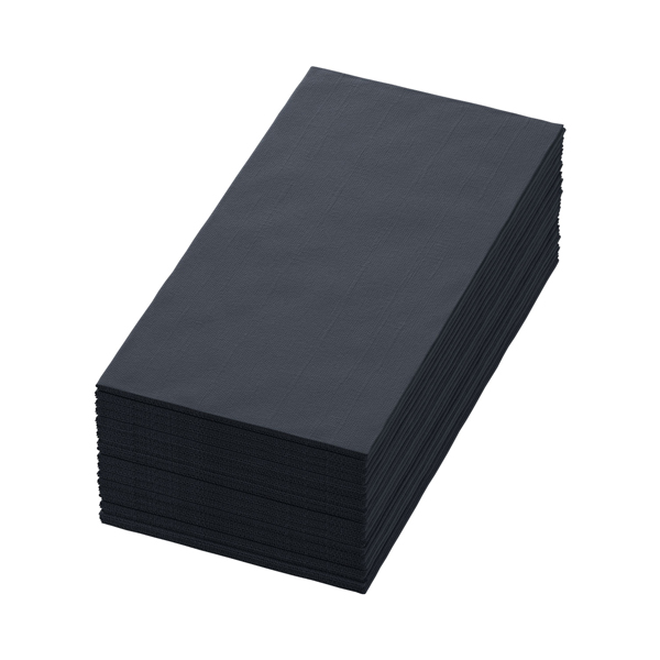 40cm Duni 3ply 8f Napkin Black