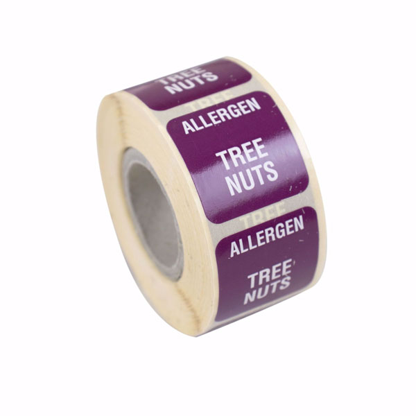 25mm Removable Tree Nuts Allergen Label