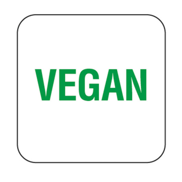 25mm Removable Vegan Allergen Label