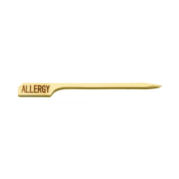 90mm &quot;Allergy&quot; Bamboo Paddle Pick Bamboo