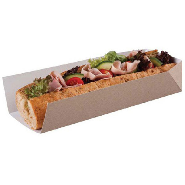 250mm Standard Hot Dog Sleeve Kraft