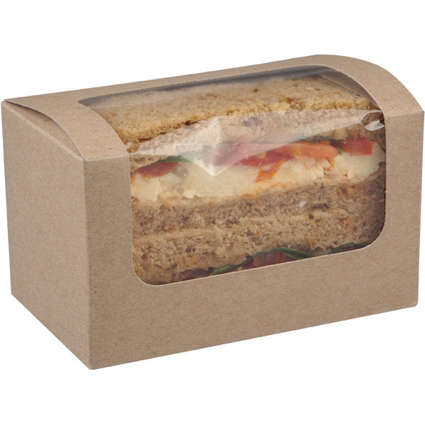 125x77x72mm Square Sandwich Pack Kraft