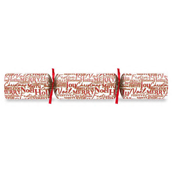 2024 10&quot; Seasonal Script Cracker Red/White