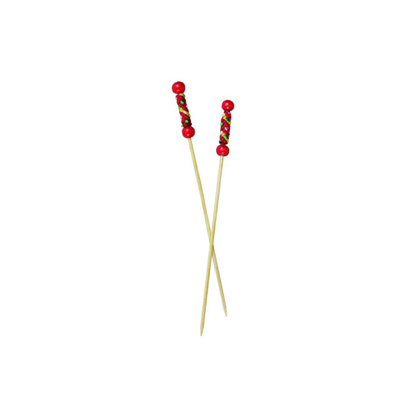 112mm Fuji Bamboo Pick Red Beads