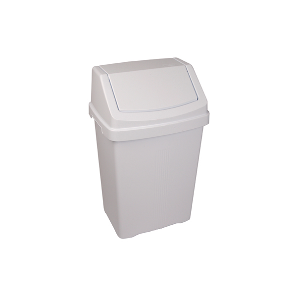 50l Swing Bin With White Lid