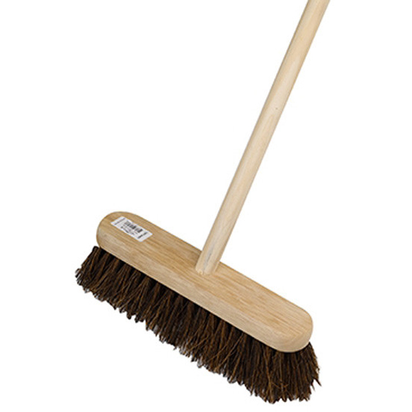 30cm Complete Stiff Broom Wood