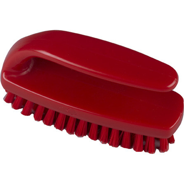 Grippy Nail Brush Med/Stiff Bristle Red