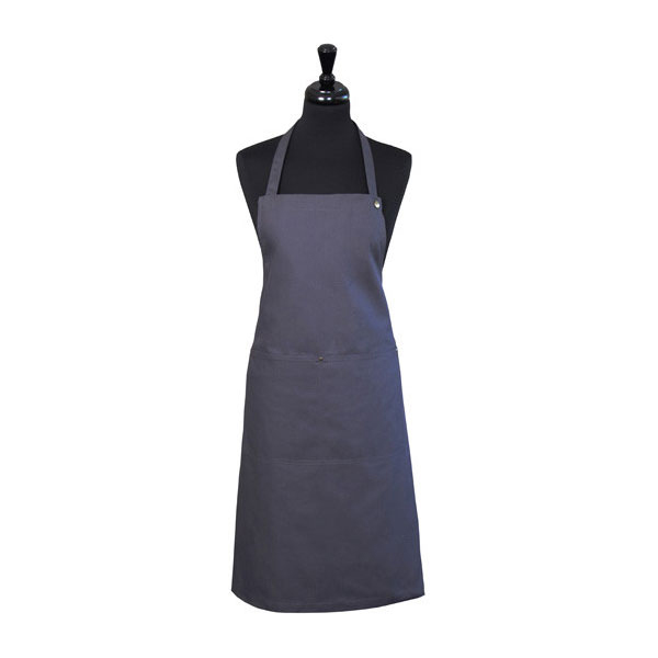 35x27&quot; James Bib Apron 2 Pockets Gunmetal