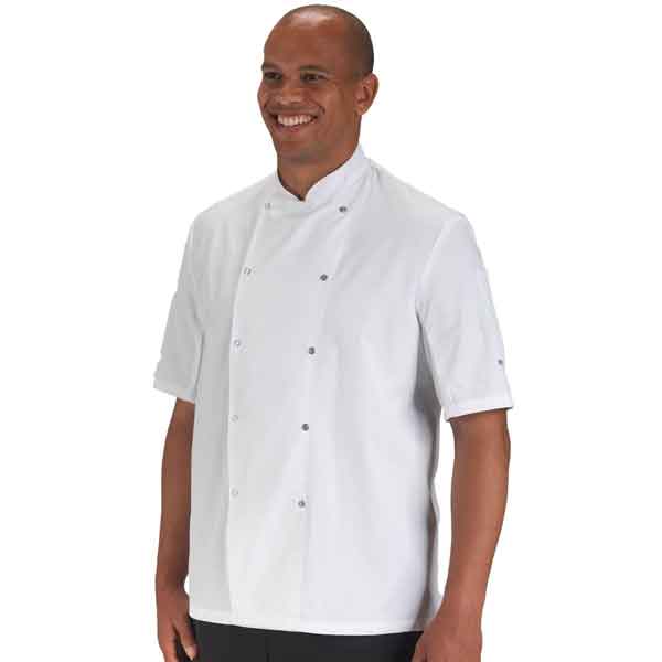 Adc Stay Cool Chefs Jacket Stud Short