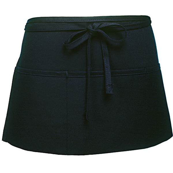 70x37cm Short Bar/Bistro Apron Black