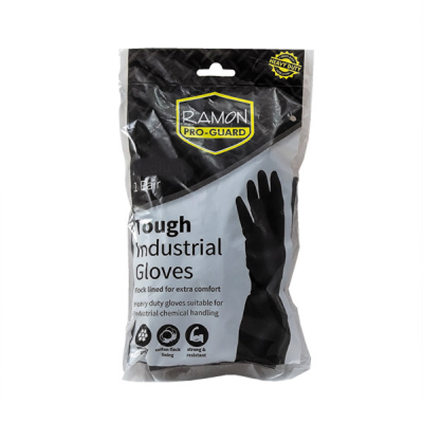 Industrial Black Rubber Glove X Large