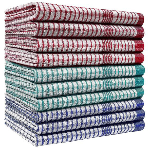 47x71cm Rice Weave Check Tea Towel