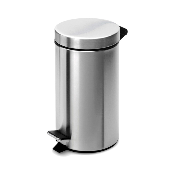 12l Pedal Bin With Plastic Liner S/Steel