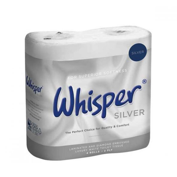 Whisper Silver Luxury Toilet Roll 2ply