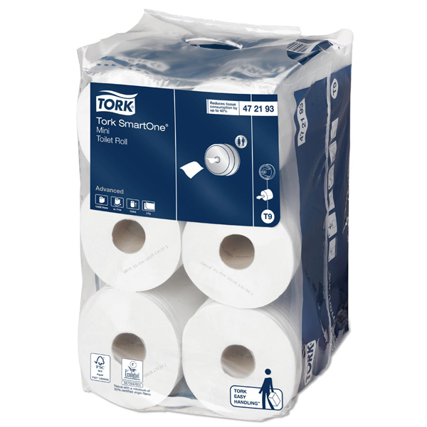 Tork 2ply Smartone Mini Toilet Roll White