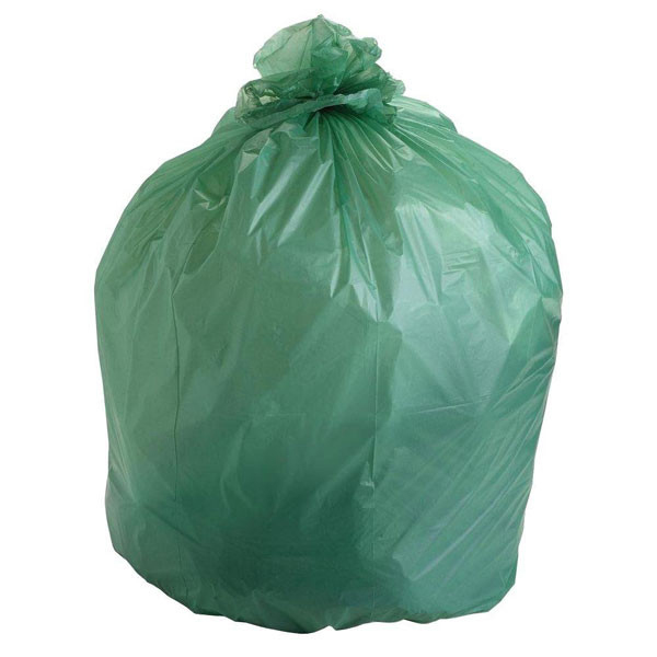 18x29x39&quot; Refuse Sack Biodegradable Green